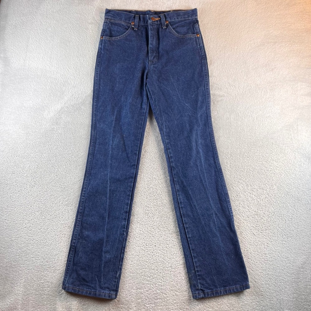 Wrangler 936PWD Cowboy Cut Slim Fit Jeans Mens 28x32 Dark Wash Indigo Denim